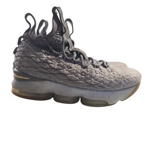 Nike Lebron XV 15 High Top Shoes Sneakers Wolf Gray City Series Edition Size 6Y